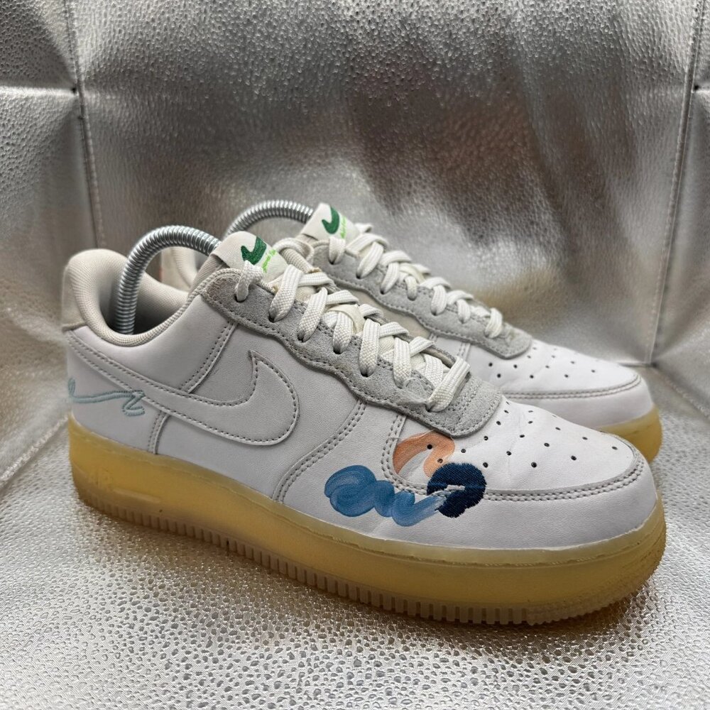 Size 7 Nike Mayumi Yamase x Air Force 1 Mens White Flyleather Sneaker DB3598-100